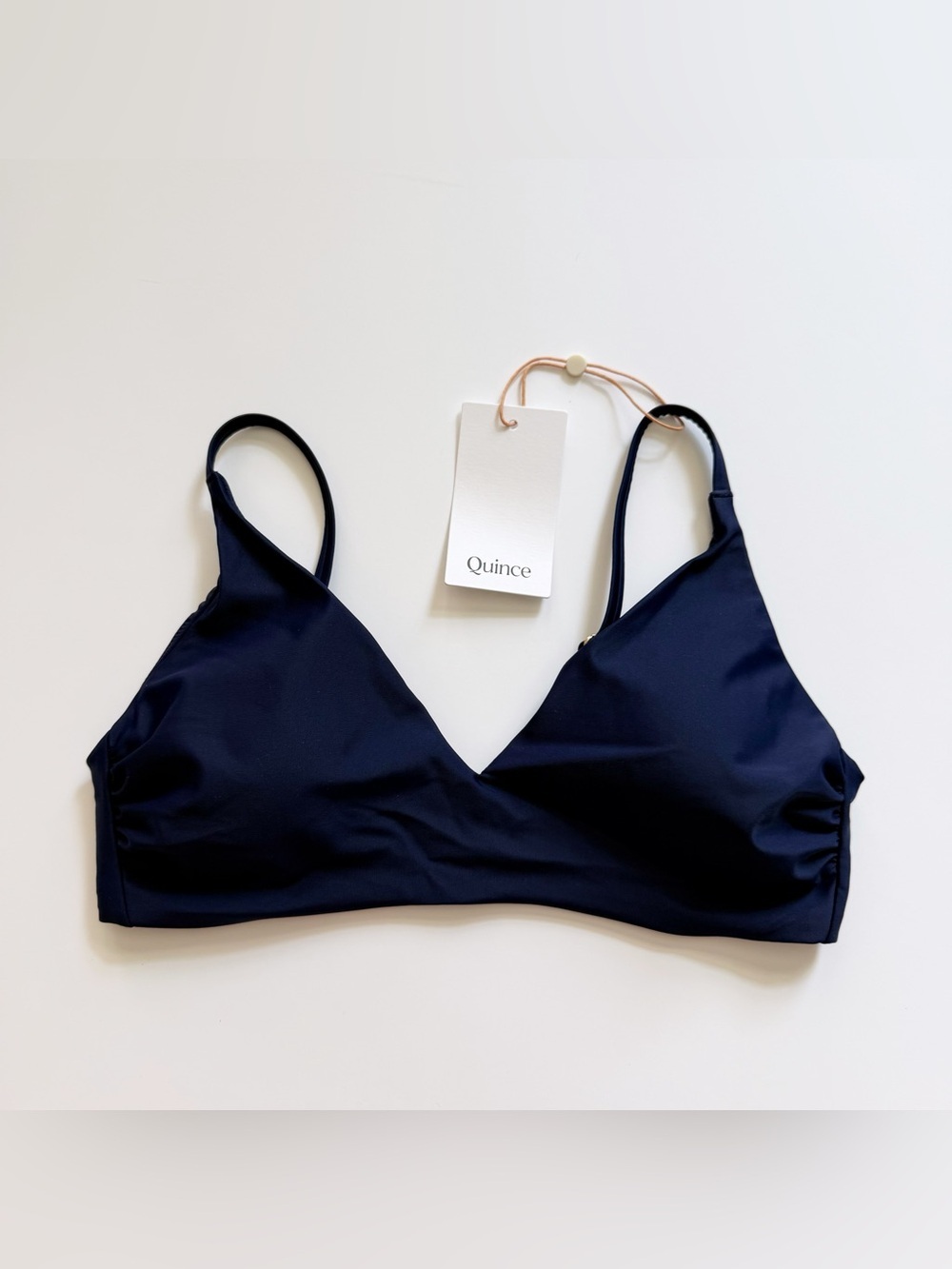 Quince Italian V-Neck Bikini Top M Medium NWT
